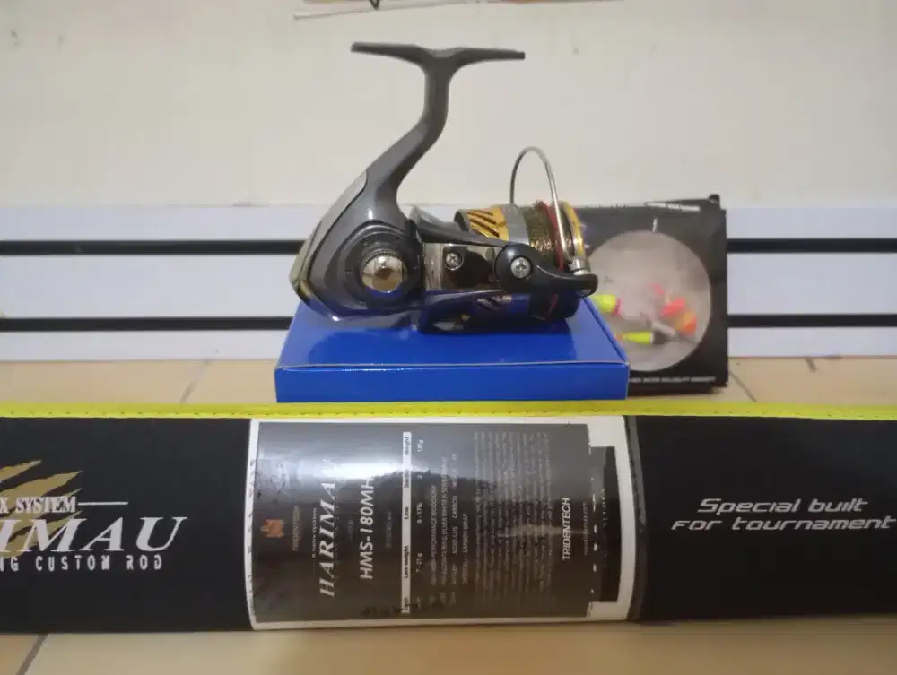 Joran Tridentech Harimau dan Reel Daiwa laguna LT 3000-C