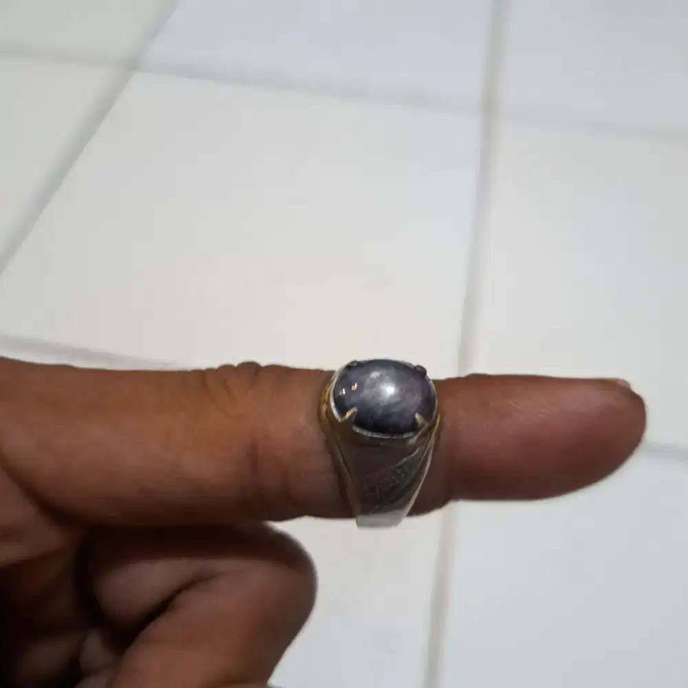 Natural batu akik black sapphire
