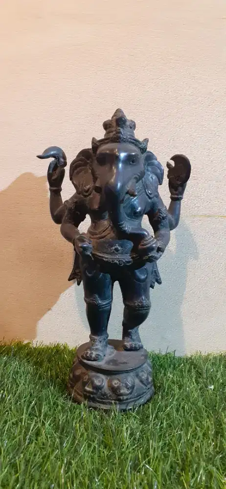 Patung perunggu kaca Dewa Ganesha