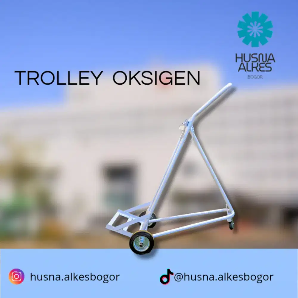 Trolley Tabung Oksigen 6 Kubik