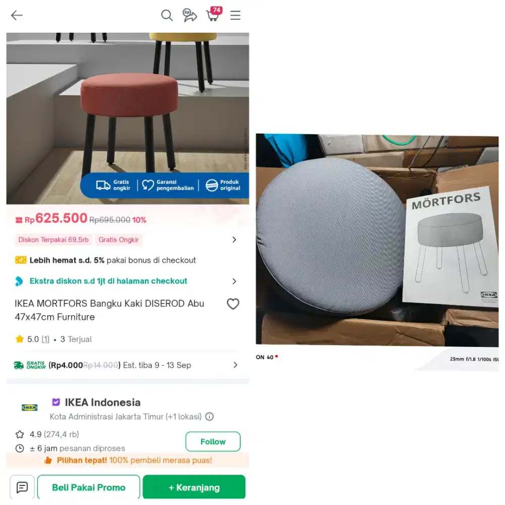 Bangku,kursi,minimalis informa,IKEA mortfors sweden original ruangtamu