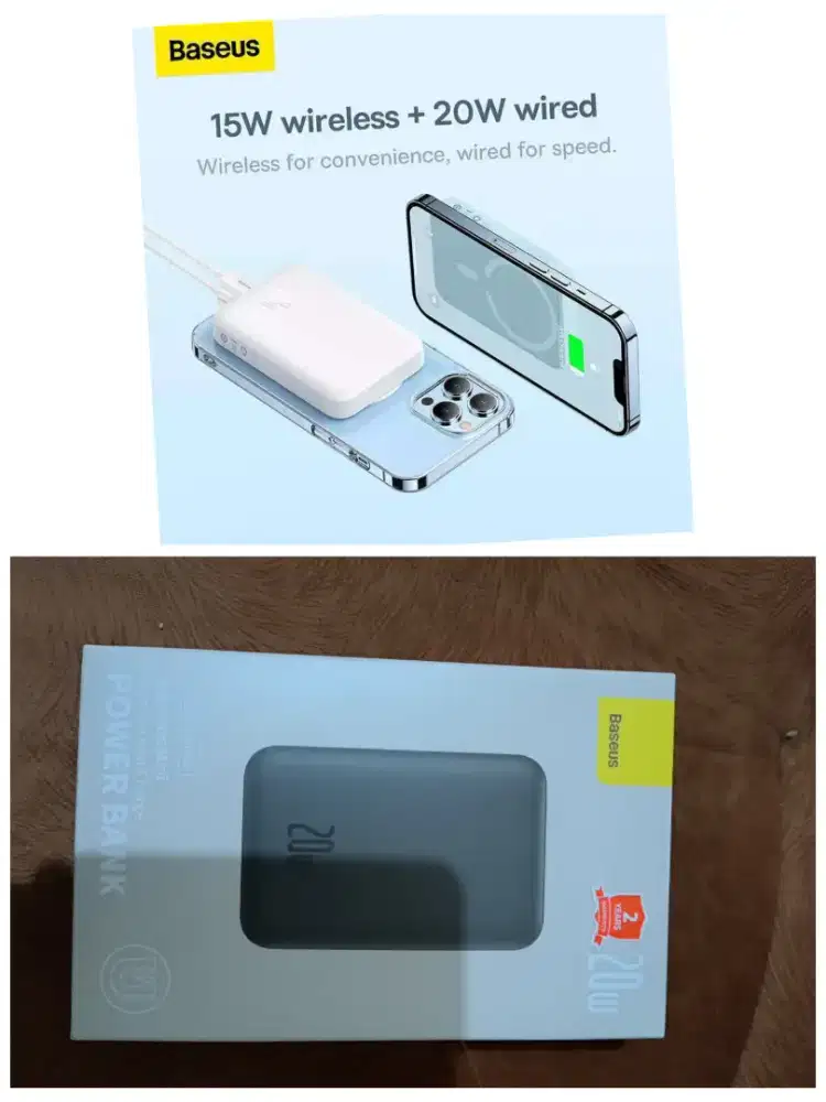 Baseus powerbank magnetic mini wireless fast charger 10000 mAh 20W New