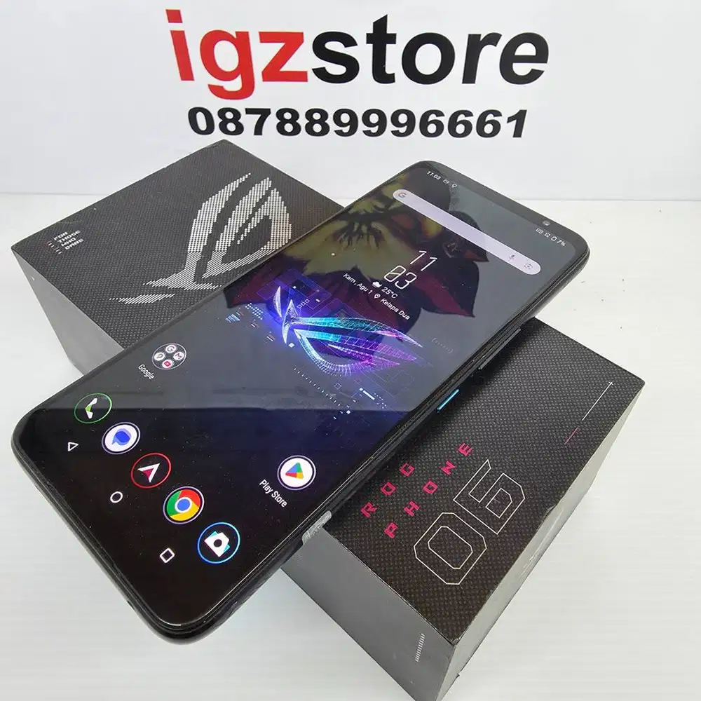 ROG Phone 6 8/256 SUPER MULUS NO minus Resmi FULLSET