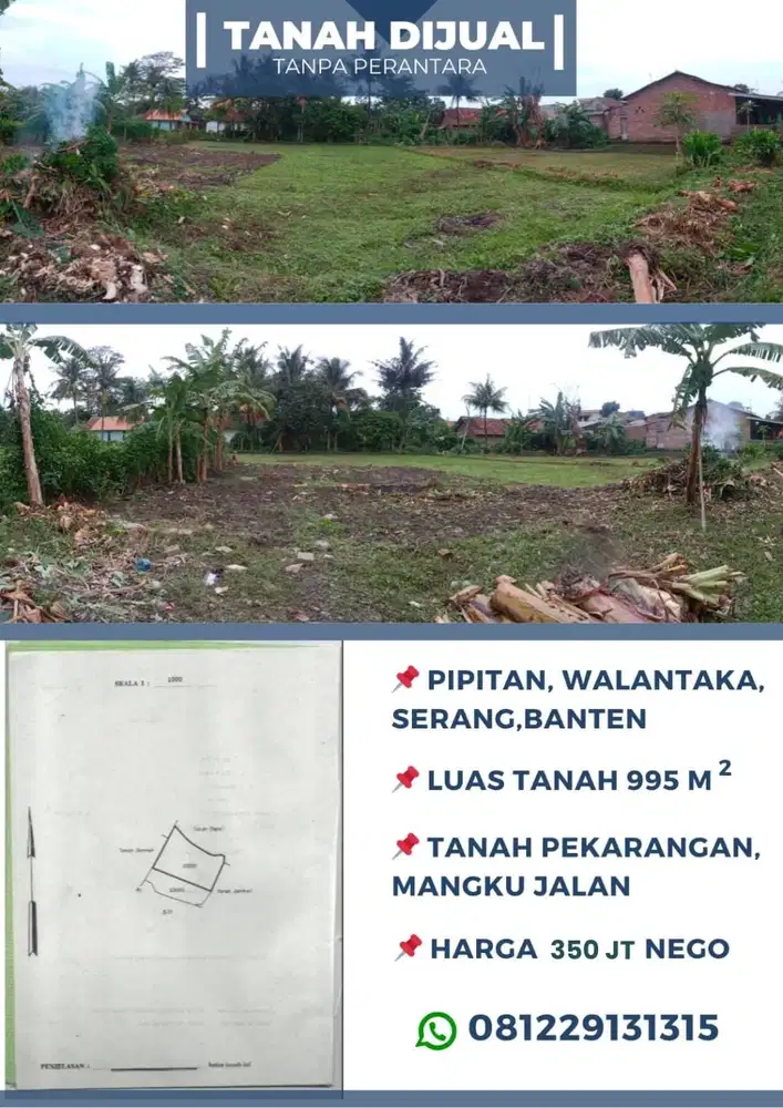 DIJUAL TANAH PEKARANGAN BANTEN