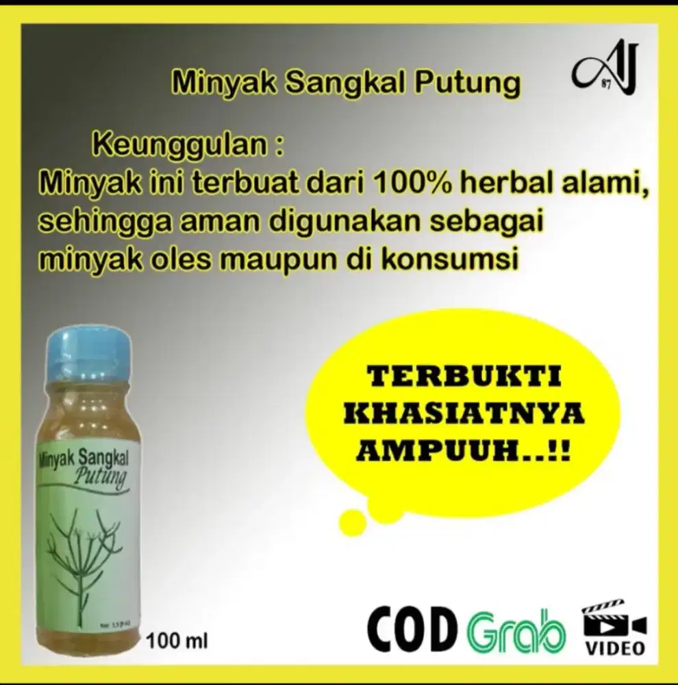 Minyak Sangkal Putung Patah Tulang Obat Tulang dan Otot