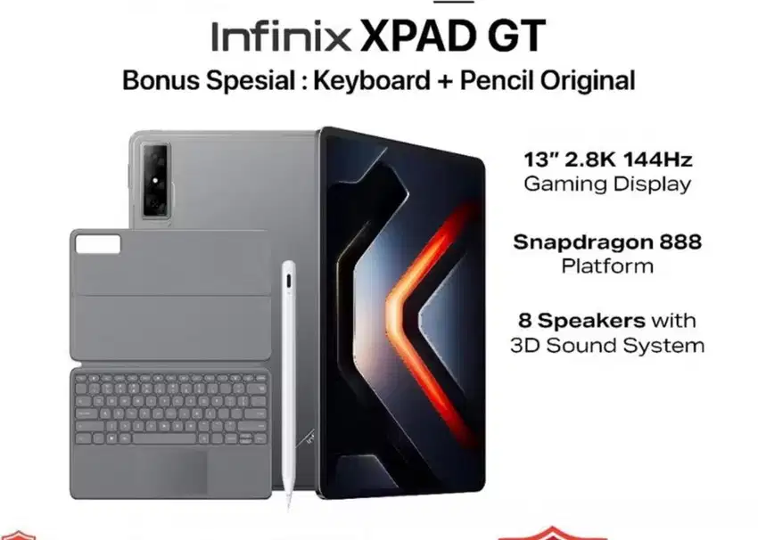 Promo Baru...Infinix Tab XPad GT Wifi Only 8/256 Grs Resmi (Wrn : Grey
