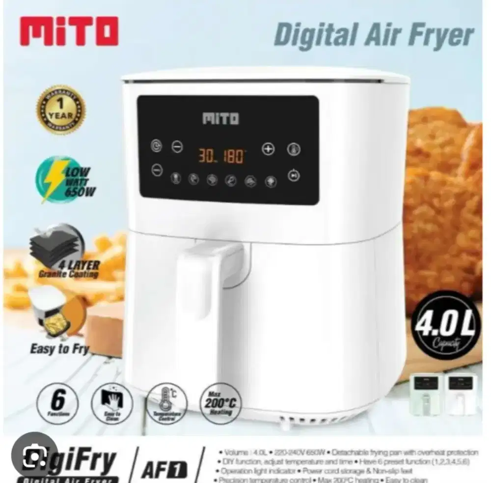 Mito AF 1 digital air fryer 4 lt