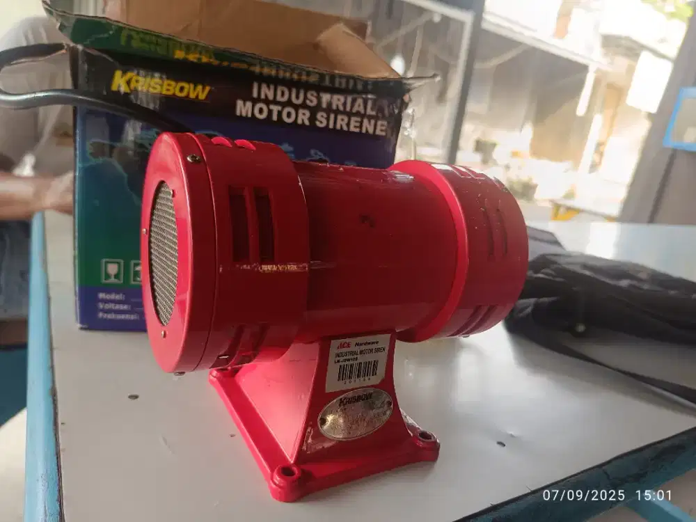 Sirine listrik 1 phase 220volt. Suara keras.