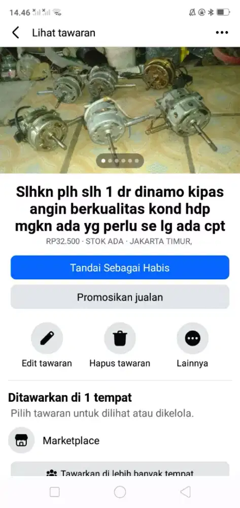 Slhkn plh slh 1 dr mesin. Kipas angin berkualitas kond hdp ex copotan