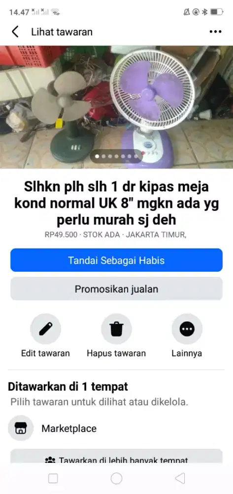 Slhkn plh slh 1 dr kipas angin meja kond hdp hrg murah sj cpt dpt yah