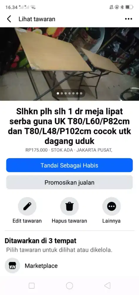Cocok utk usaha jualan kaki 5 dll slhkn plh slh 1 dr meja lipat nya