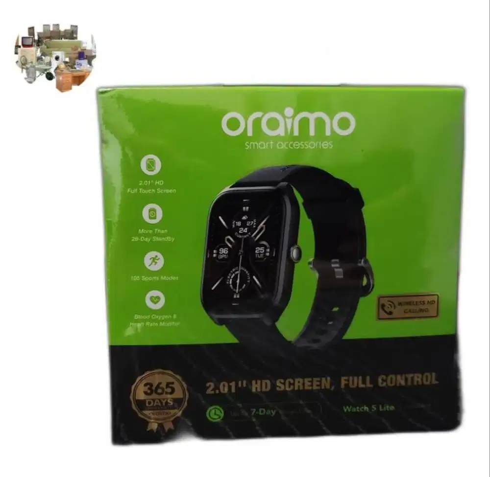 Oraimo 5 lite OSW 804 black - Smart watch jam tangan pintar