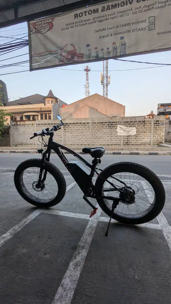 Sepeda listrik ebike fat bike Exotic 26 besar (jumbo) 48v 750w 10Ah