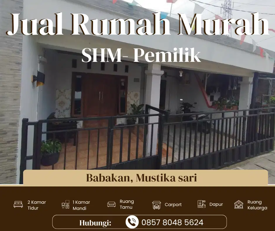 RUMAH MUSTIKASARI , DDEKAT BSC