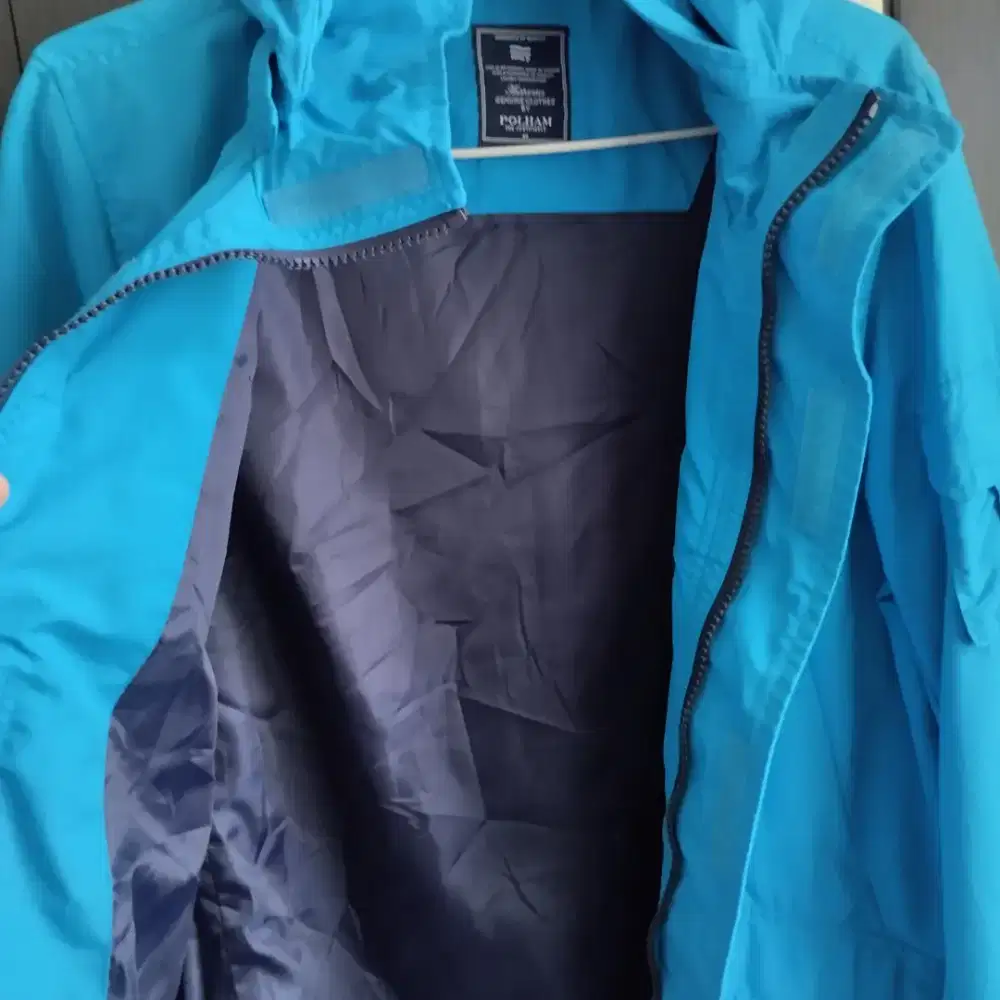 jaket polham biru parka made nyanmar original second