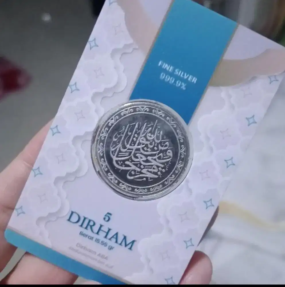 Logam mulia silver 5 dirham setara 15.55gr asli 100% perak murni