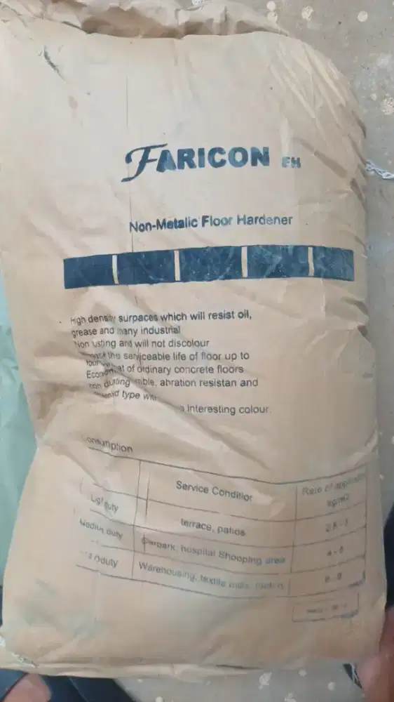 Faricon, floor hardener, trowel floorhardener , faricon
