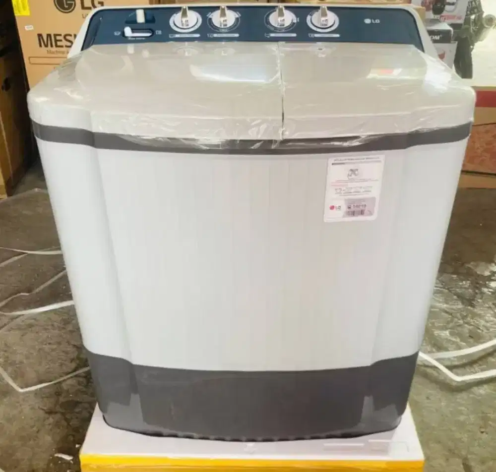 MESIN CUCI LG 8KG 2 TABUNG BARU GARANSI 1 TAHUN P8000N FREE ANTAR