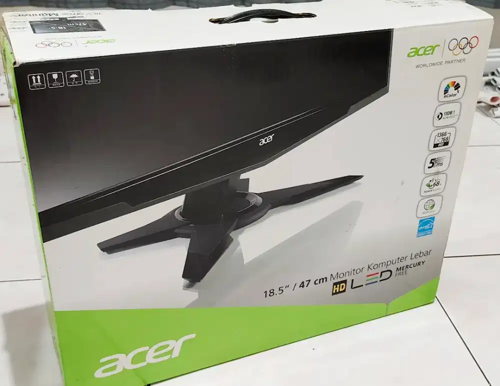 Monitor 18 inci mati tidak pecah