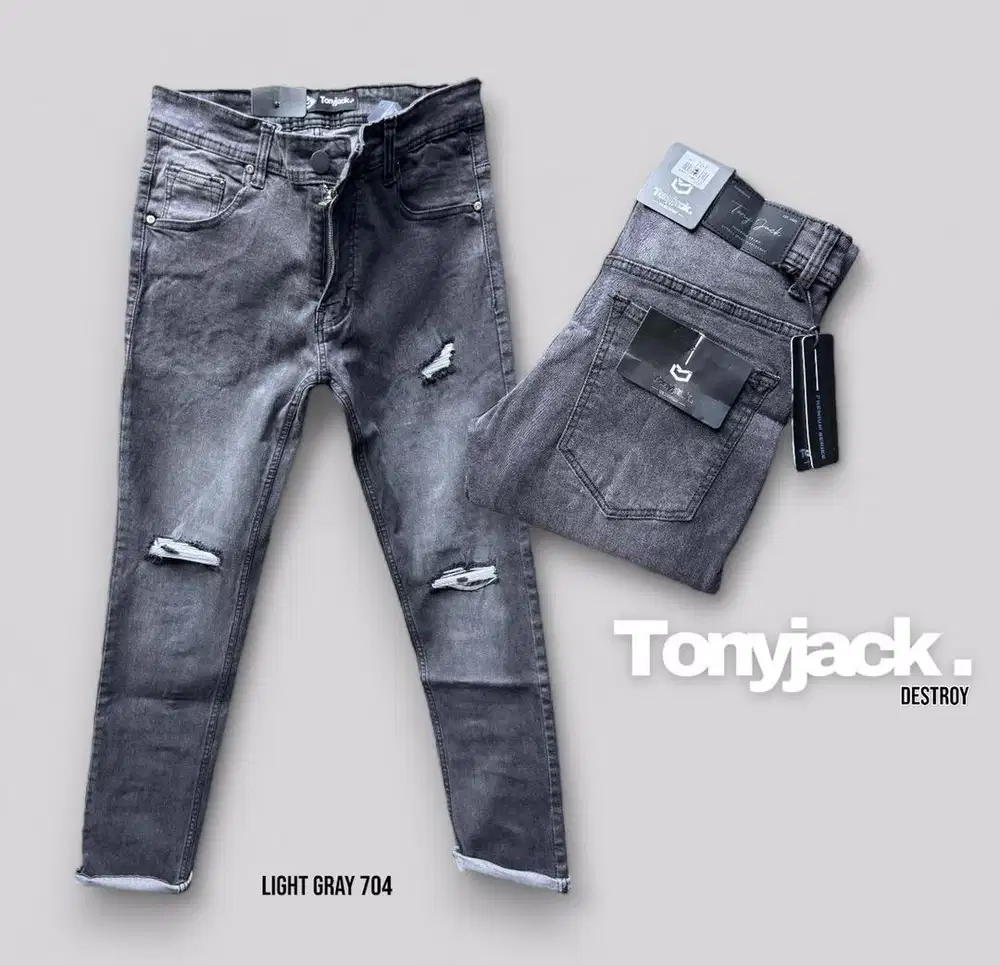 Promo beli 1 gratis 1 kaos Celana sobek tidak tembus