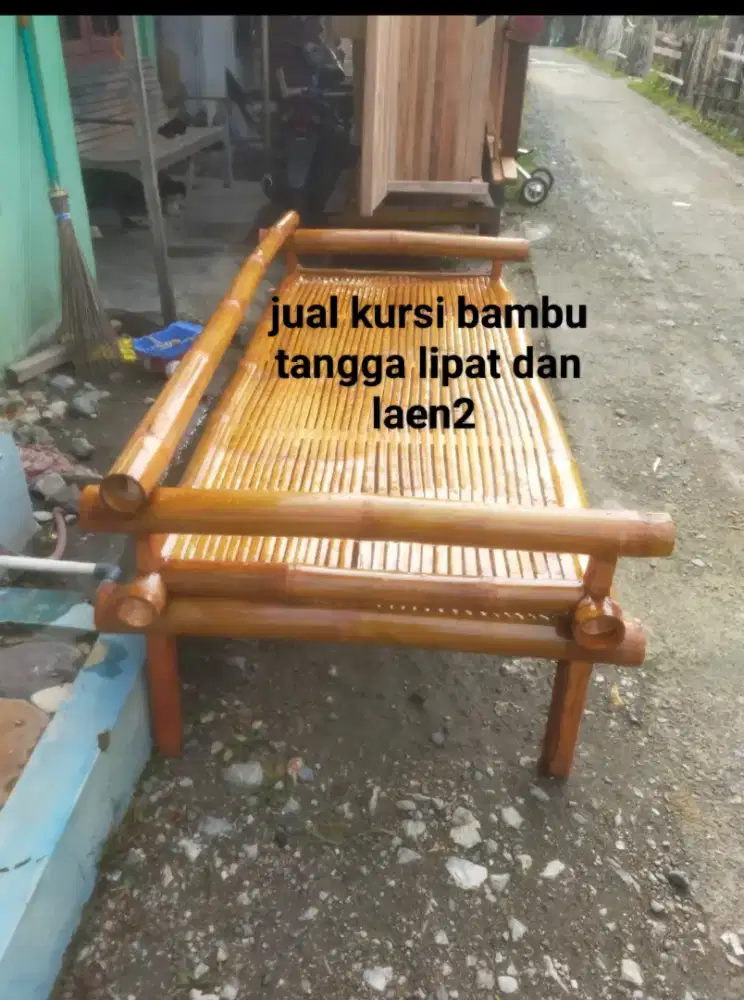 Jual kursi bambu tangga lipat Tirai gulung dan laen2
