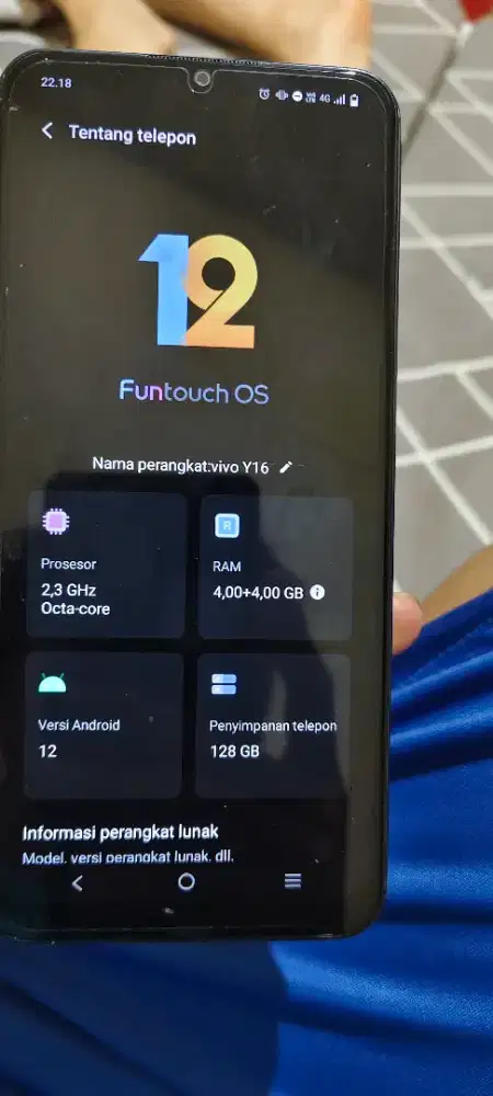 Dijual Handphone Vivo Y16 Batangan