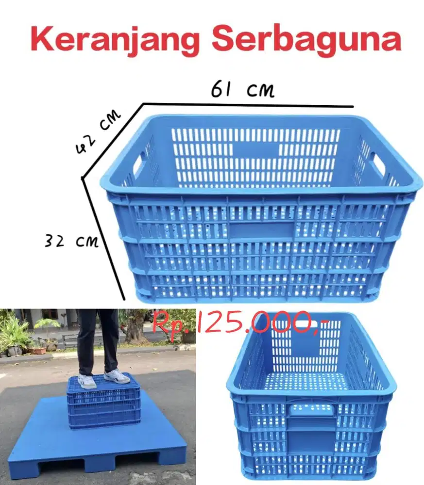 Keranjang plastik serbaguna