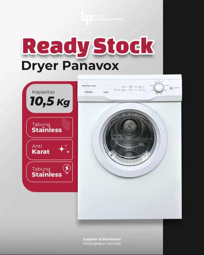 Mesin Pengering Panavox 10,5 Kg Konversi Gas