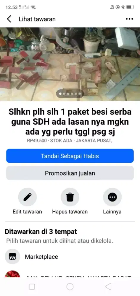 Slhkn plh slh 1 paket dr besi siku serba guna mgkn ada yg perlu murah