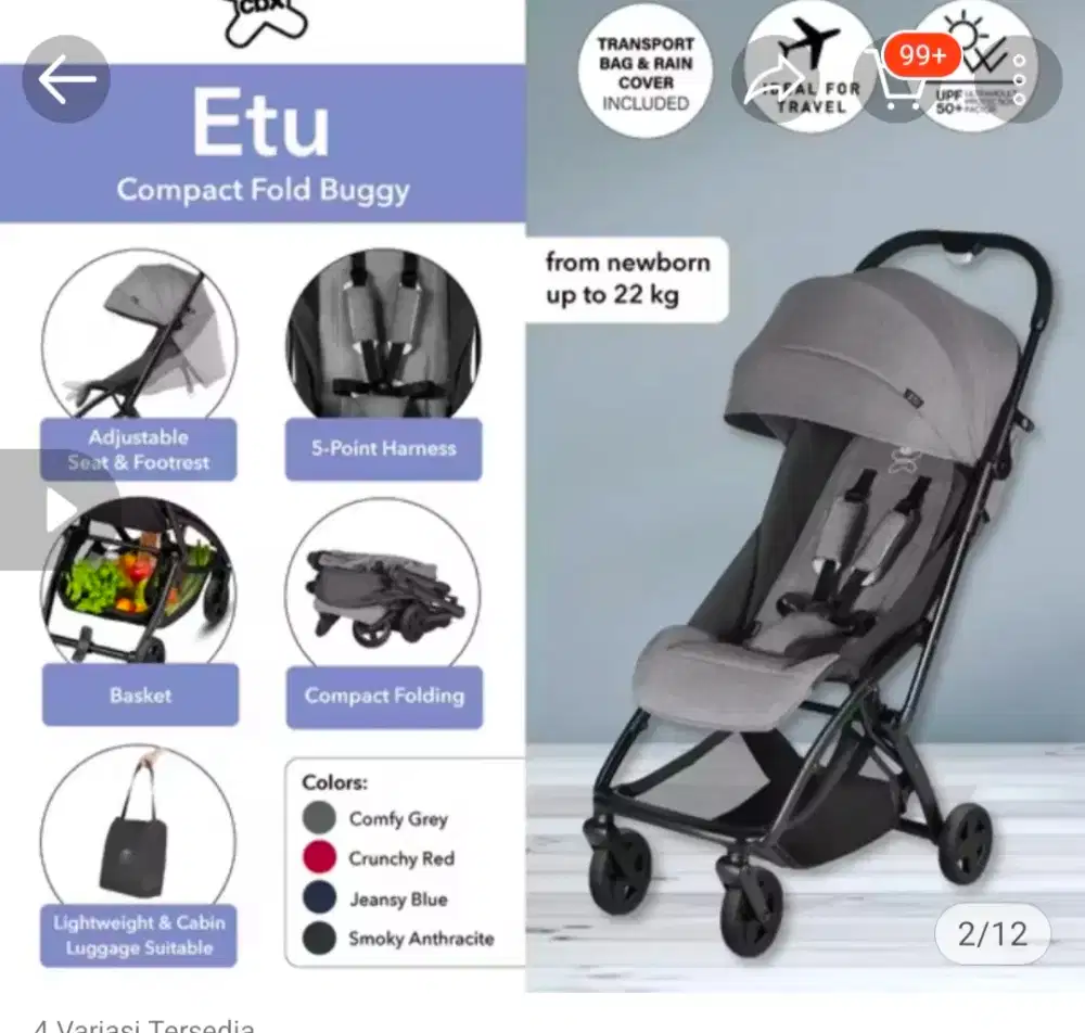 stroller bayi CBX ETU