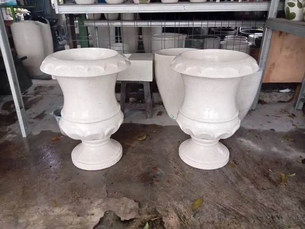 Pot terrazzo euro ukiran pot tanaman outdoor