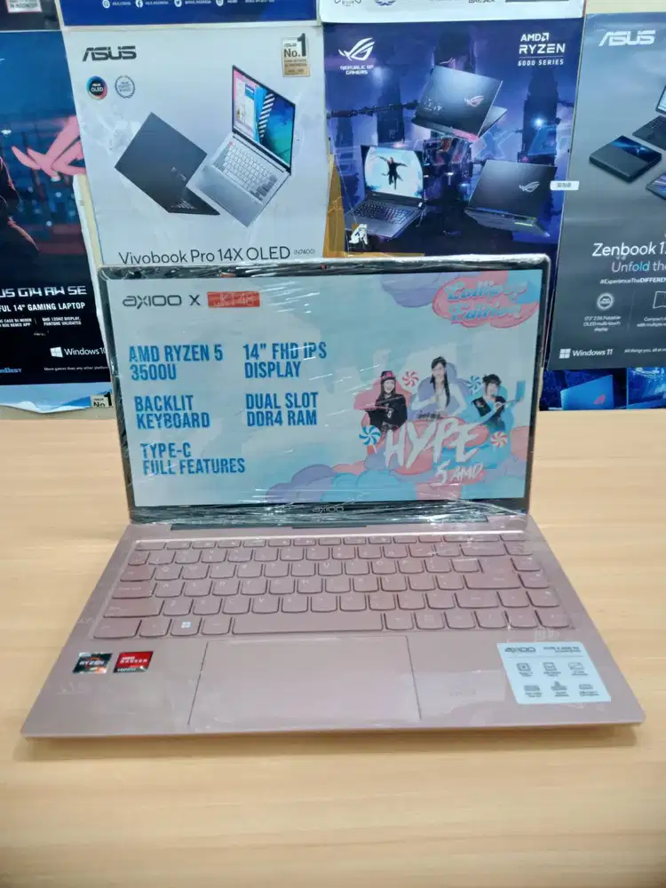 Axioo Hype 5  Lolipop AMD X3 Ryzen 5 3500U 8GB 256GB Win 11 14.0