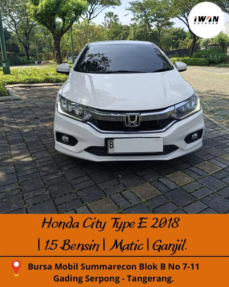 HONDA CITY E 1.5 MATIC 2018
