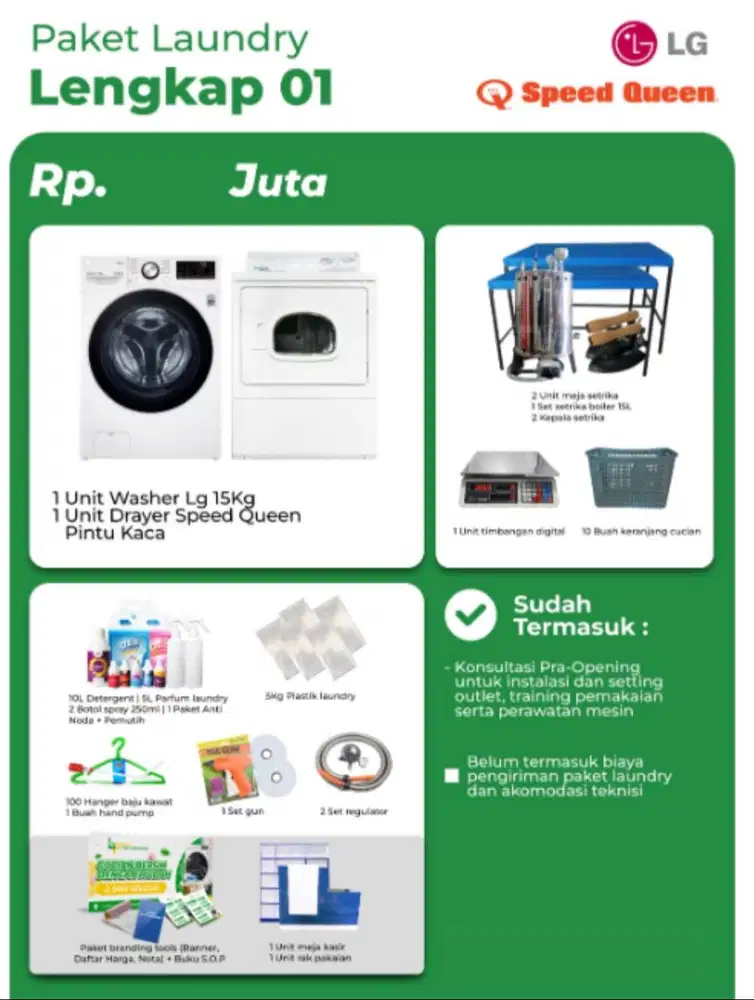 Paket Usaha Laundry Kiloan Lengkap 1 Stack