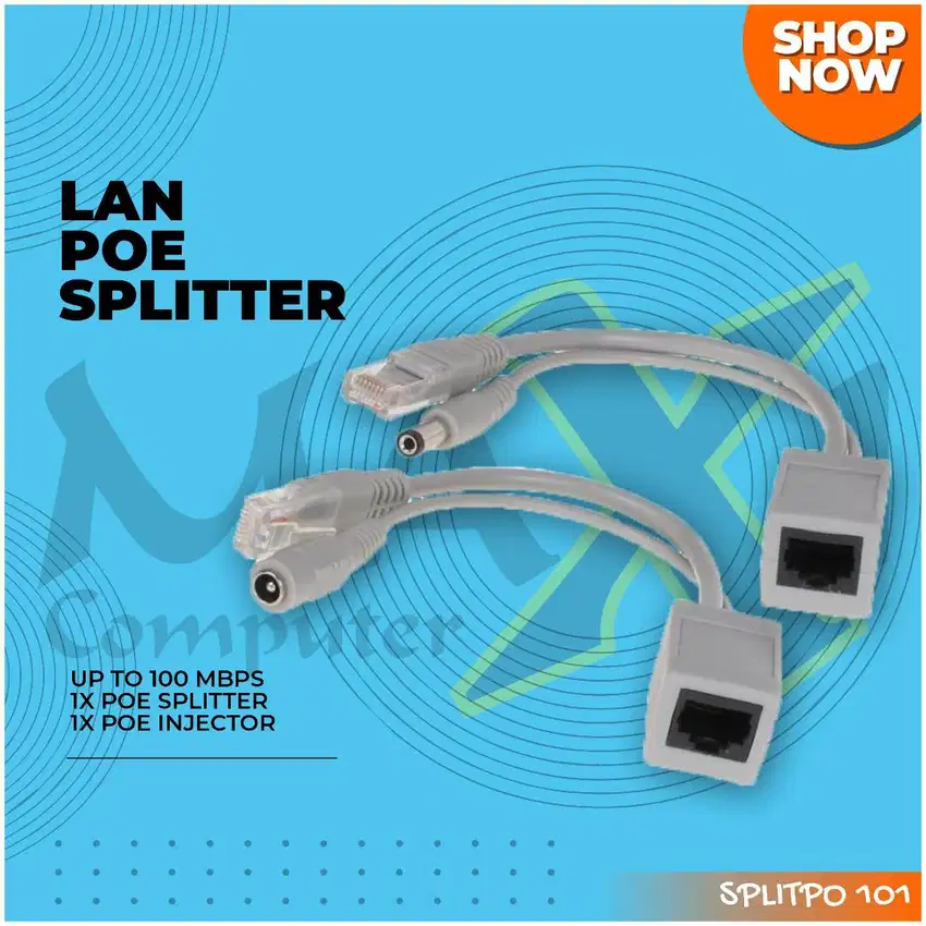 PoE Splitter - Injector 1 Set 10/100 Mbps Ethernet LAN PoE Connector