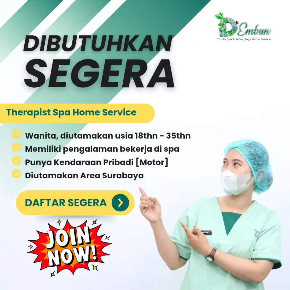 Lowongan Terapis Spa