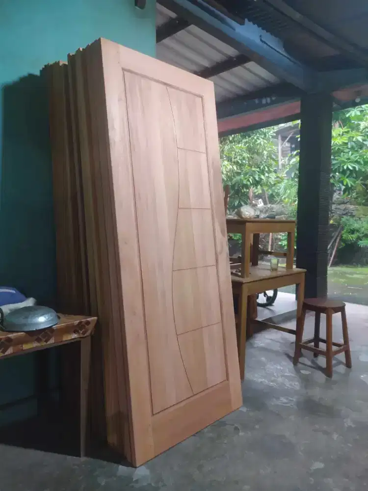 Jual daun pintu bahan kayu mahoni dan jati