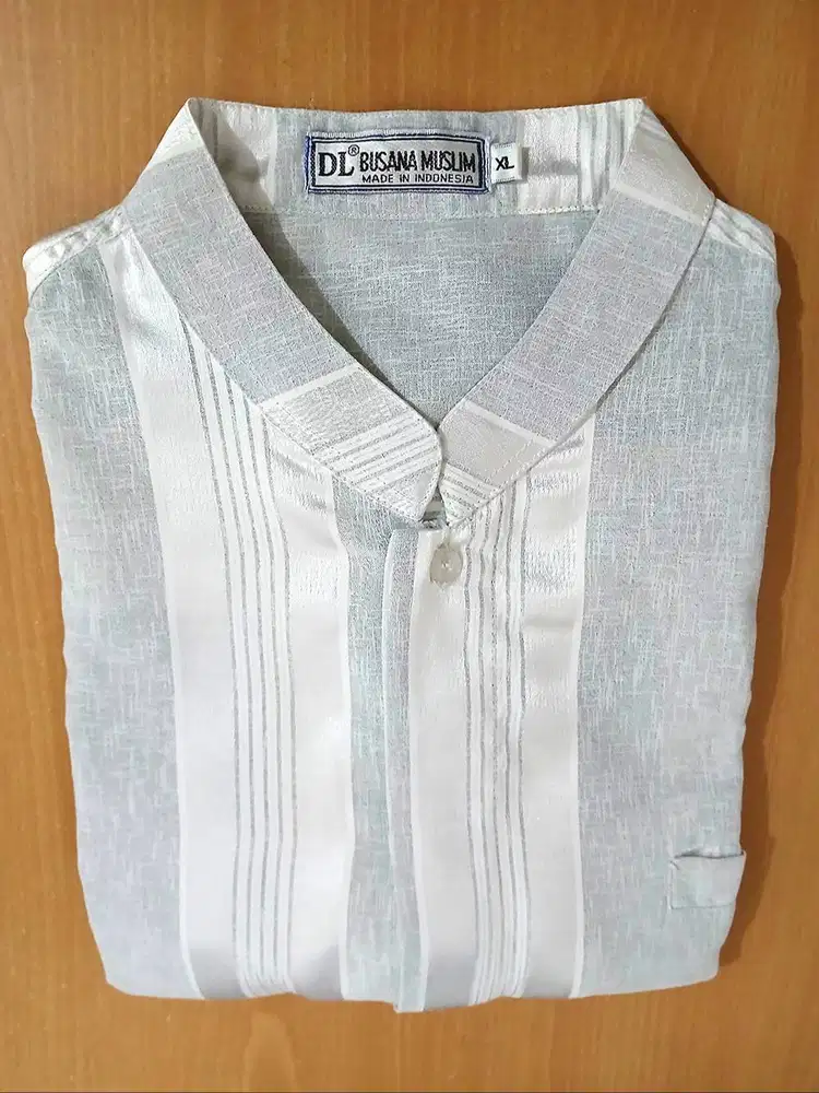 Kemeja Muslim Pria Pendek Putih | Baju Koko | Ukuran L