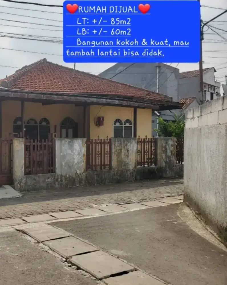 RUMAH MURAH DIJUAL LT/LB+/-85m2/60m2, SHM, TANJUNG BARAT. 12530.