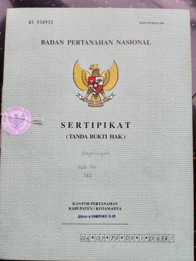 Jual Tanah di Ogan ilir Indralaya Palembang