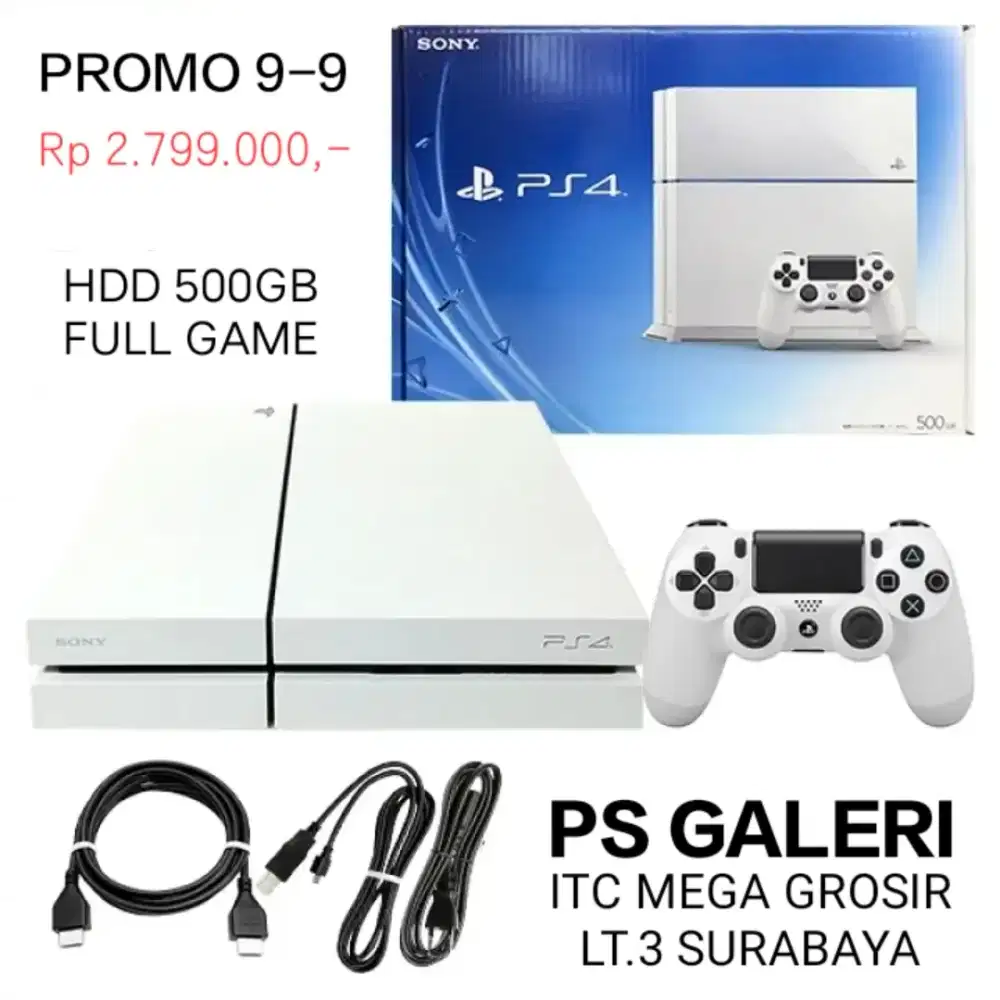 PS4 FAT HAND 500GB FULL GAME PROMO 9-9