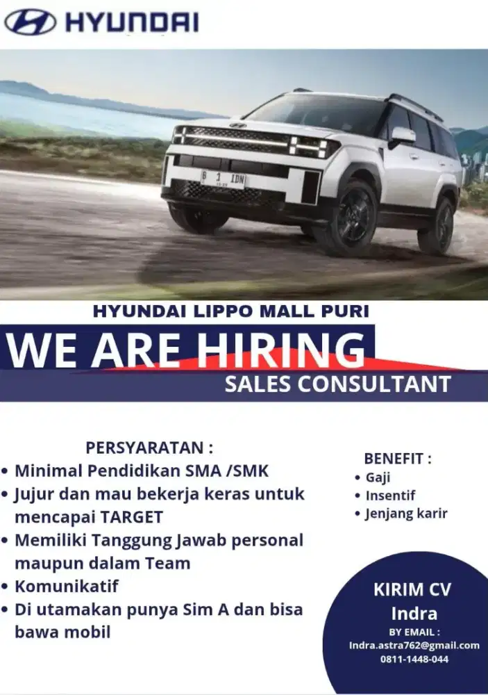 Lowongan kerja sales Hyundai