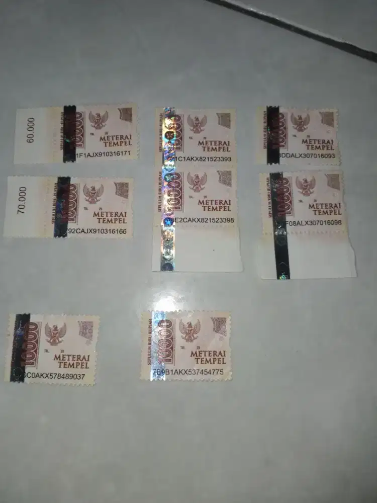 Materai tempel 10k, ada 10pcs, bisa nego