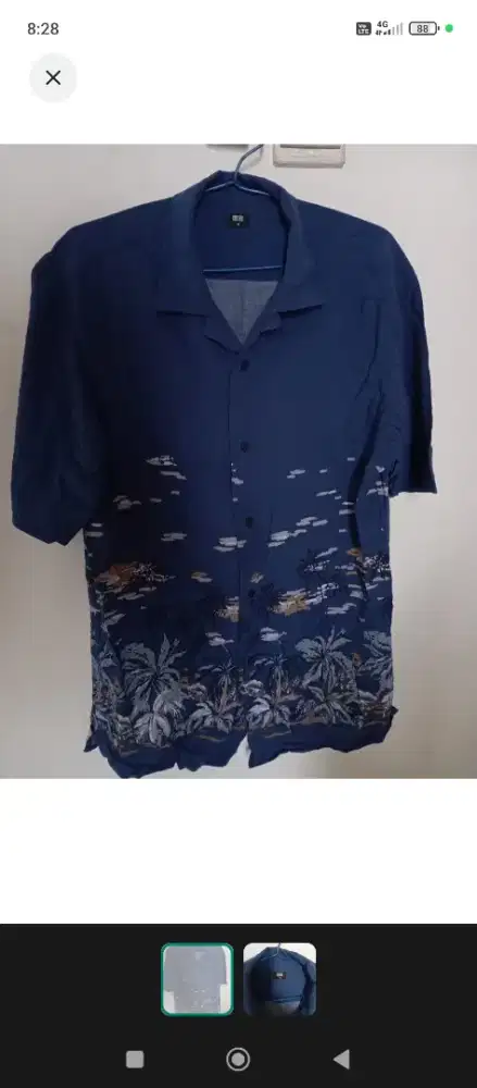 kemeja pantai uniqlo