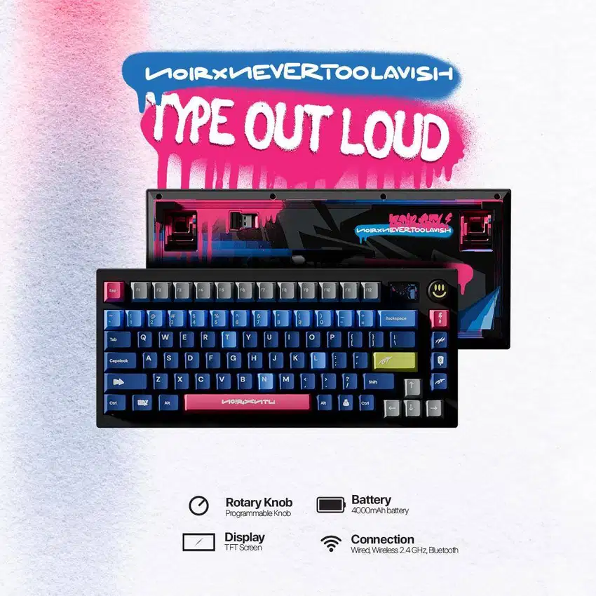 Noir Timeless82 v2 x Nevertoolavish Type Out Loud - NTL Edition