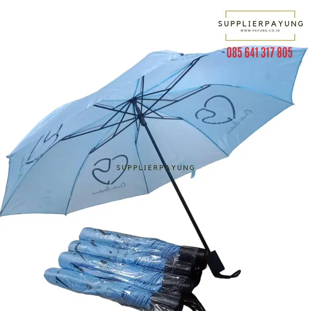 souvenir pernikahan payung lipat sablon