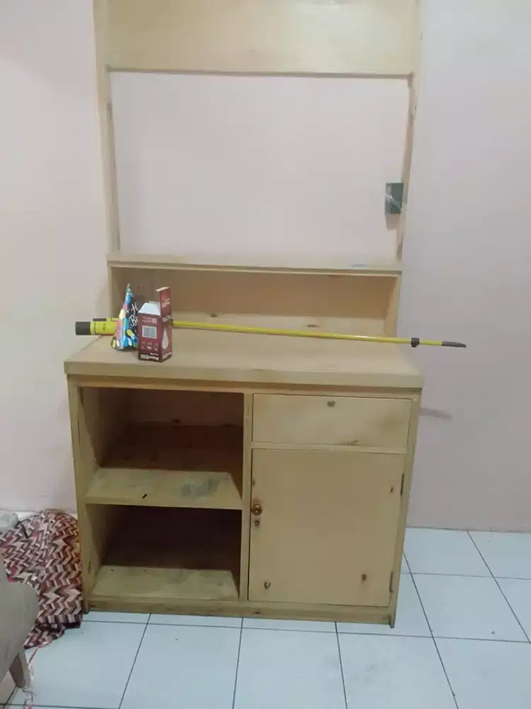 Booth Gerobak jualan murah bahan jati muda