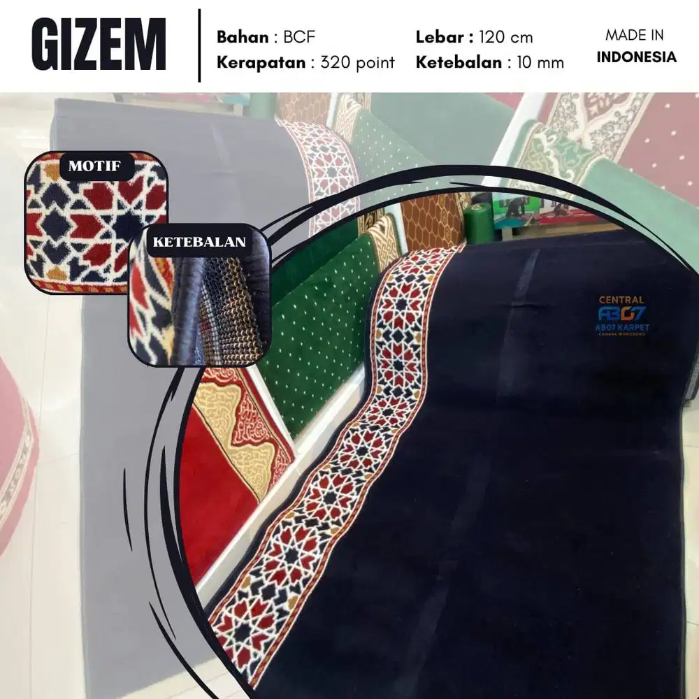 Karpet Masjid Meteran Berkualitas /  Gizem
