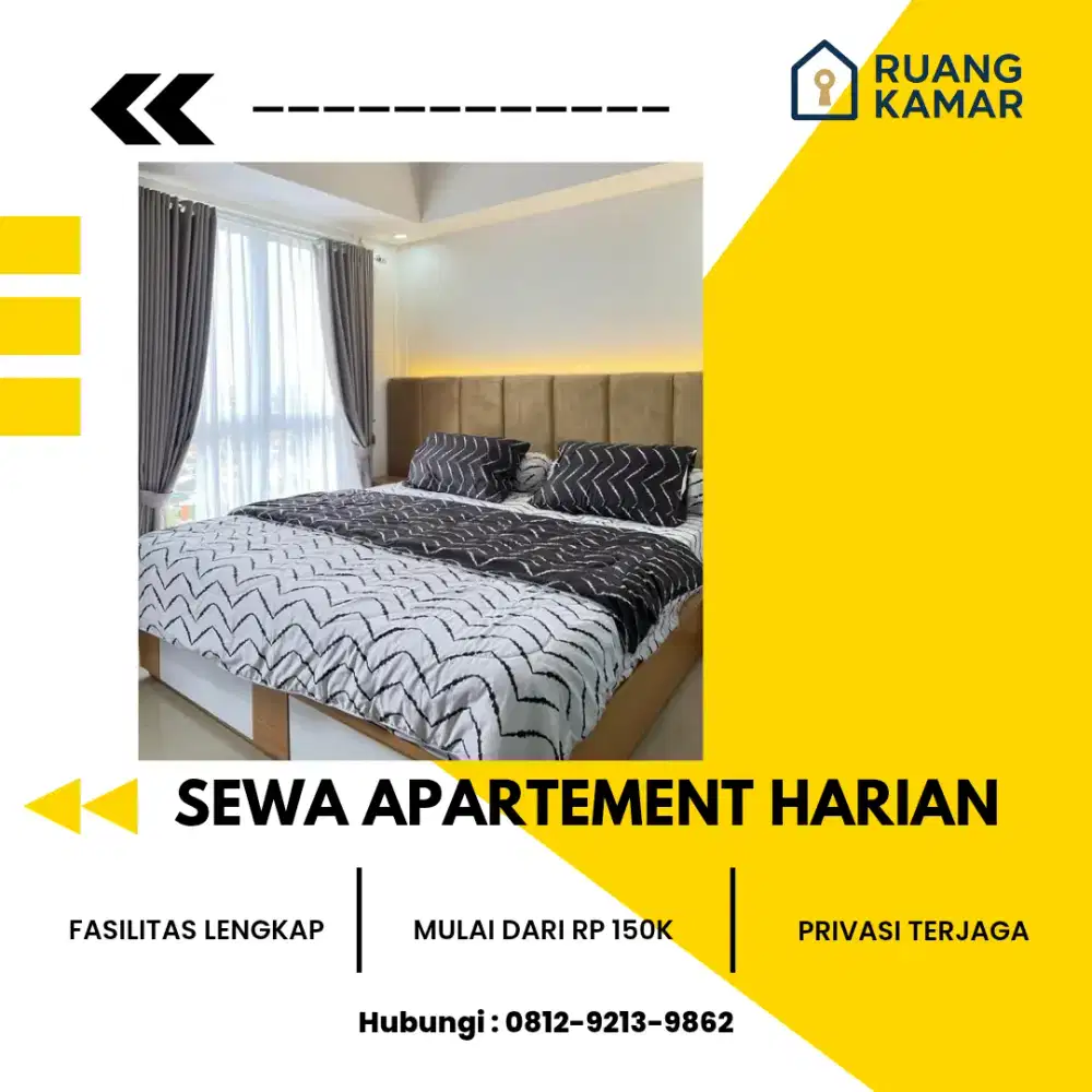 Sewa apartement harian/transit sentra timur termurah