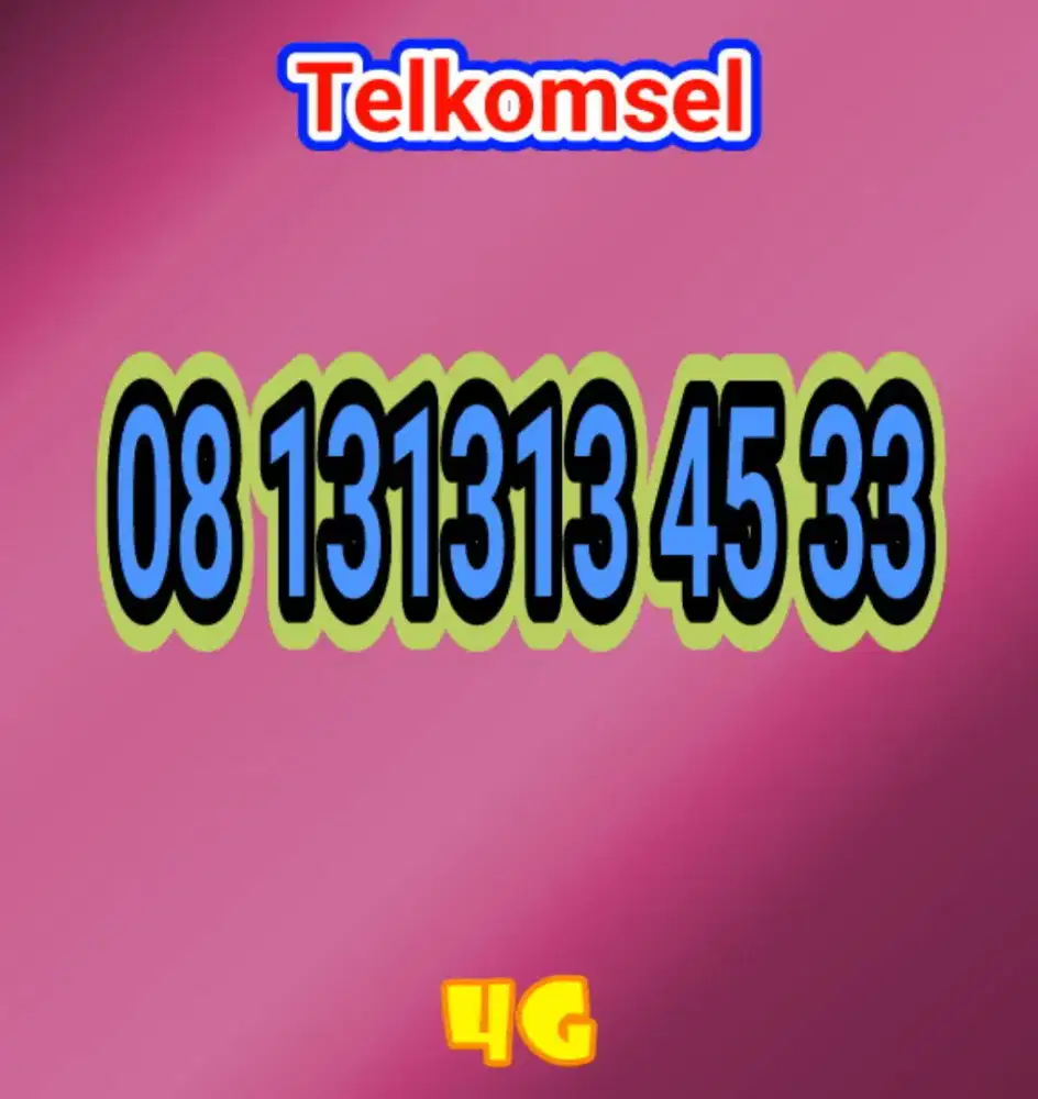 Nomer cantik Telkomsel 131313